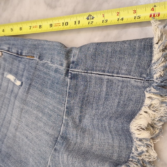 Rock & Roll Cowgirl Peplum Frayed Jean Skirt Festival Sz 31 Western Blue‎ Denim - Picture 4 of 9